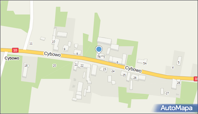 Cybowo, Cybowo, 7A, mapa Cybowo