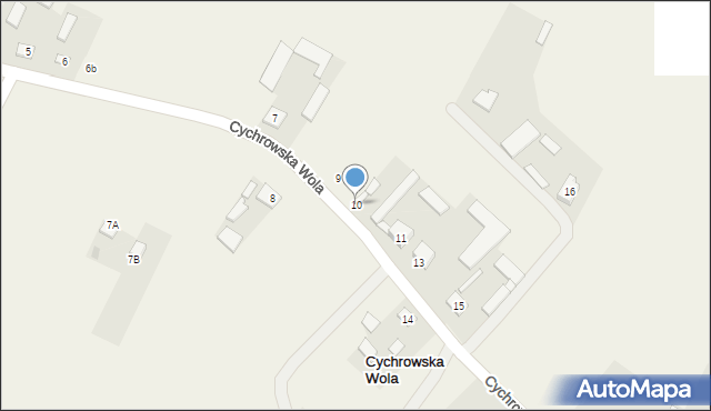 Cychrowska Wola, Cychrowska Wola, 10, mapa Cychrowska Wola