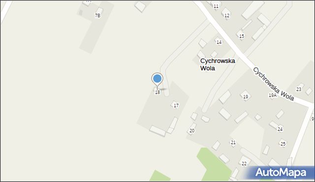 Cychrowska Wola, Cychrowska Wola, 12, mapa Cychrowska Wola