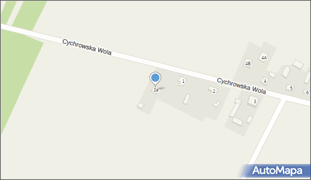 Cychrowska Wola, Cychrowska Wola, 1a, mapa Cychrowska Wola