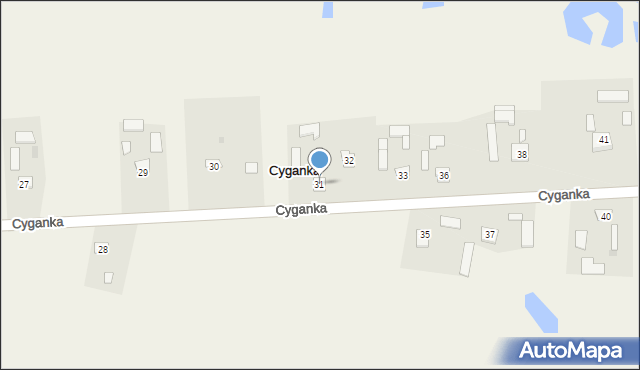 Cyganka, Cyganka, 31, mapa Cyganka