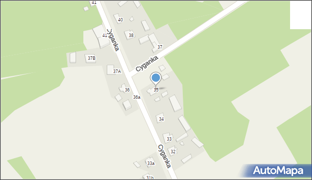 Cyganka, Cyganka, 35, mapa Cyganka