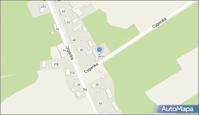 Cyganka, Cyganka, 37, mapa Cyganka