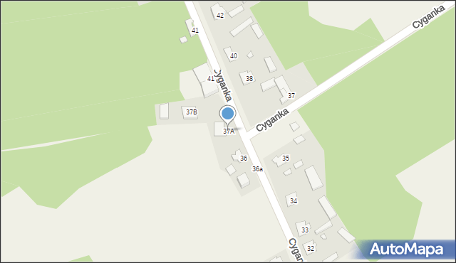 Cyganka, Cyganka, 37A, mapa Cyganka