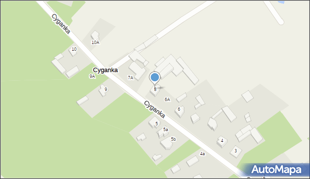 Cyganka, Cyganka, 8, mapa Cyganka