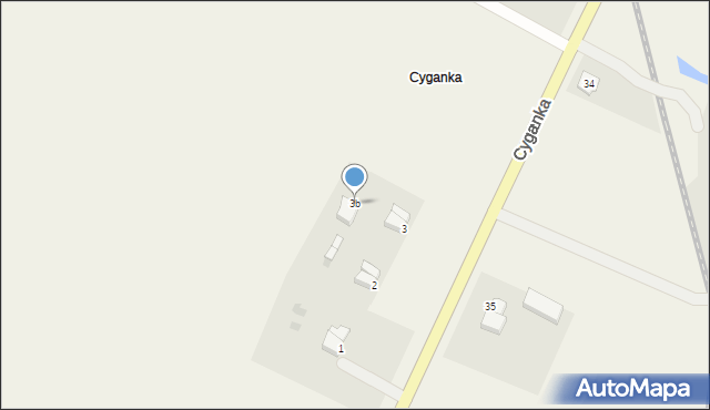 Cyganka, Cyganka, 3b, mapa Cyganka