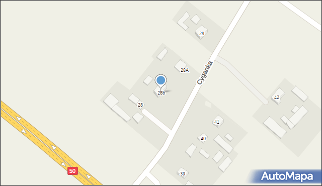 Cyganka, Cyganka, 28b, mapa Cyganka