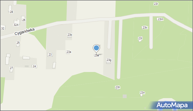 Cyganówka, Cyganówka, 23e, mapa Cyganówka