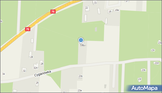 Cyganówka, Cyganówka, 30a, mapa Cyganówka