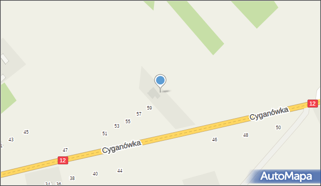 Cyganówka, Cyganówka, 61, mapa Cyganówka