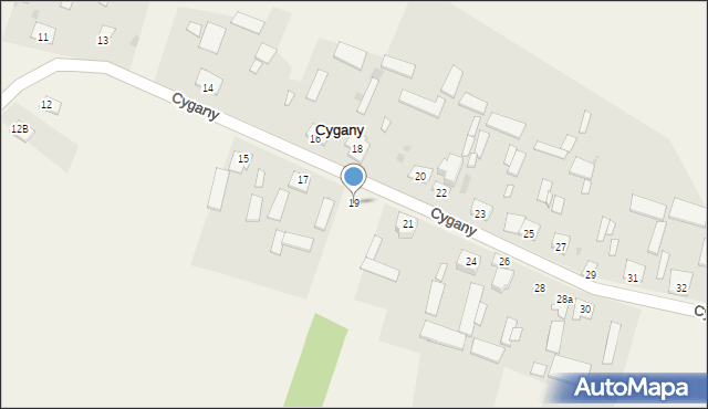 Cygany, Cygany, 19, mapa Cygany