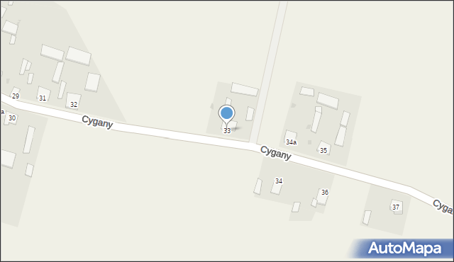 Cygany, Cygany, 33, mapa Cygany