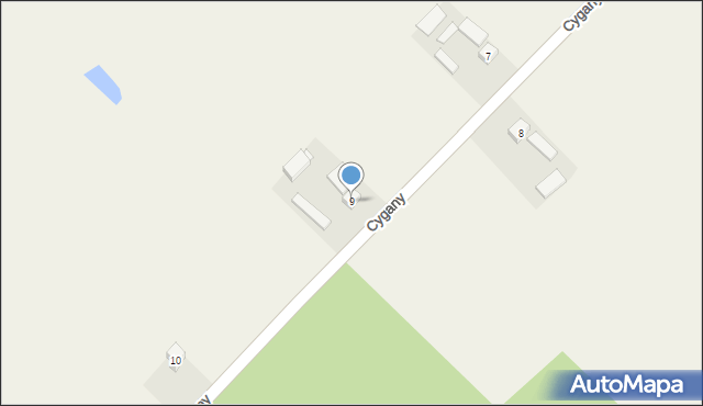 Cygany, Cygany, 9, mapa Cygany