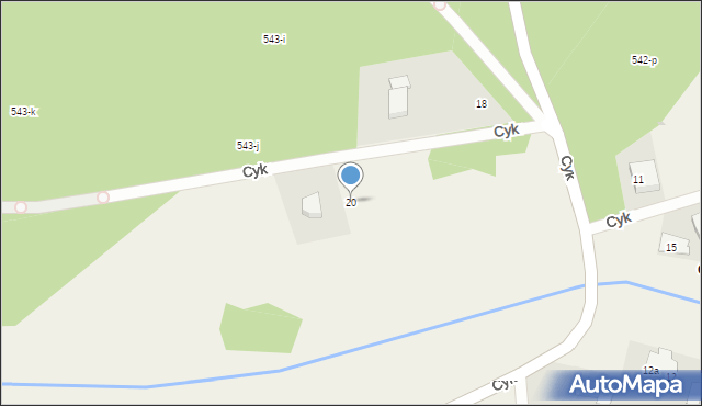 Cyk, Cyk, 20, mapa Cyk