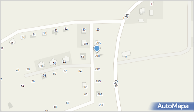Cyk, Cyk, 29B, mapa Cyk