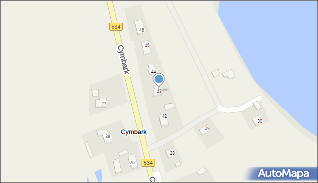 Cymbark, Cymbark, 43, mapa Cymbark