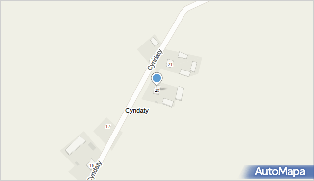 Cyndaty, Cyndaty, 20, mapa Cyndaty