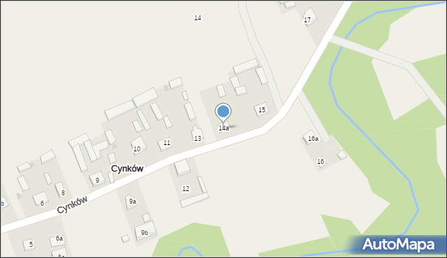 Cynków, Cynków, 14a, mapa Cynków