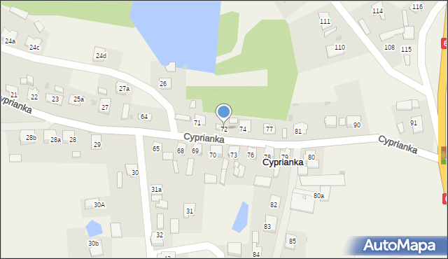 Cyprianka, Cyprianka, 72, mapa Cyprianka