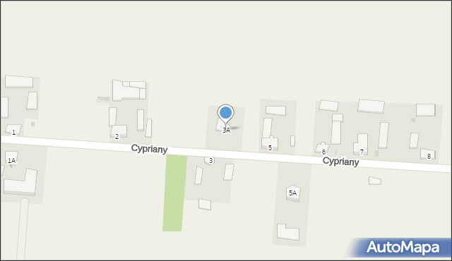 Cypriany, Cypriany, 3A, mapa Cypriany