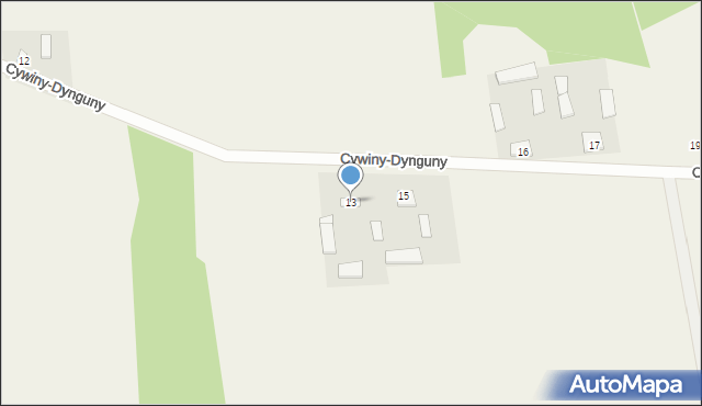 Cywiny-Dynguny, Cywiny-Dynguny, 13, mapa Cywiny-Dynguny