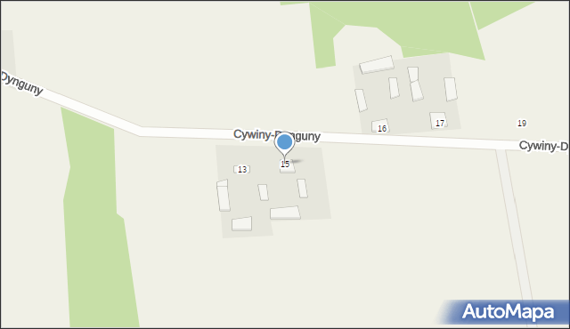 Cywiny-Dynguny, Cywiny-Dynguny, 15, mapa Cywiny-Dynguny