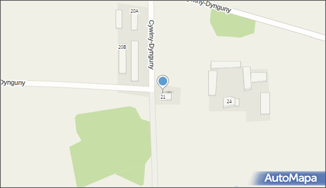 Cywiny-Dynguny, Cywiny-Dynguny, 21/1, mapa Cywiny-Dynguny