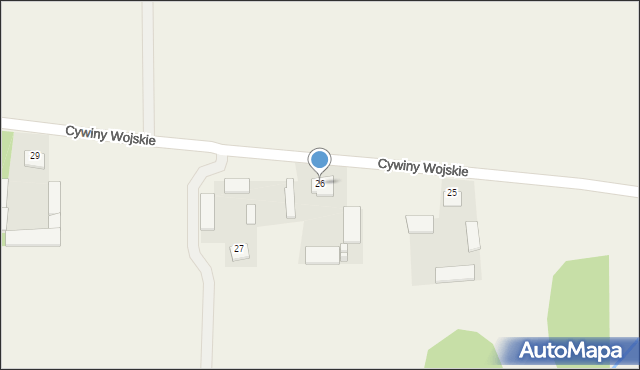 Cywiny Wojskie, Cywiny Wojskie, 26, mapa Cywiny Wojskie