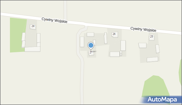 Cywiny Wojskie, Cywiny Wojskie, 27, mapa Cywiny Wojskie