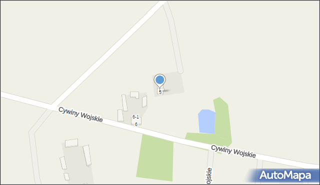 Cywiny Wojskie, Cywiny Wojskie, 5, mapa Cywiny Wojskie