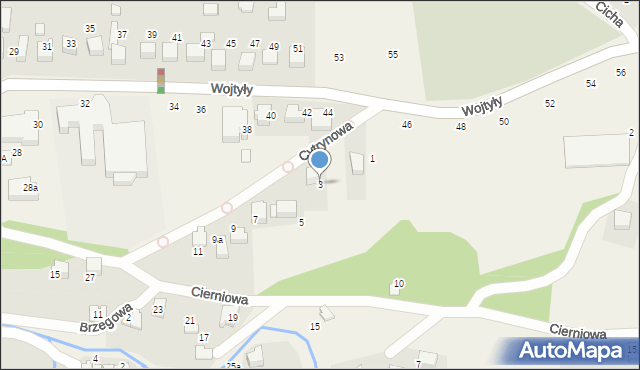 Czaniec, Cytrynowa, 3, mapa Czaniec