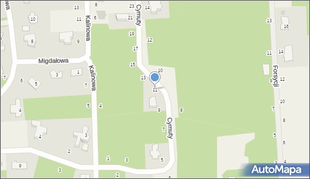 Czarny Las, Cymuty S., 11, mapa Czarny Las