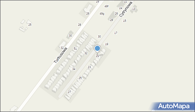 Dachowa, Cytrynowa, 21, mapa Dachowa