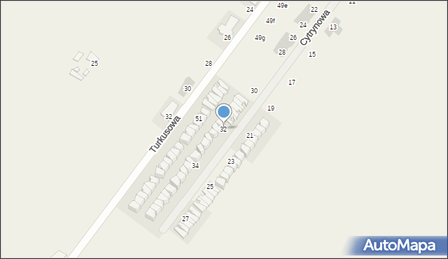 Dachowa, Cytrynowa, 32, mapa Dachowa