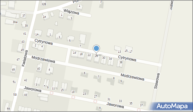 Domasław, Cytrynowa, 26, mapa Domasław