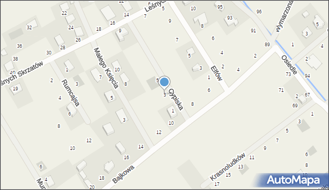 Dopiewiec, Cypiska, 3, mapa Dopiewiec