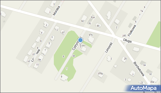 Dosin, Cytrynowa, 1, mapa Dosin