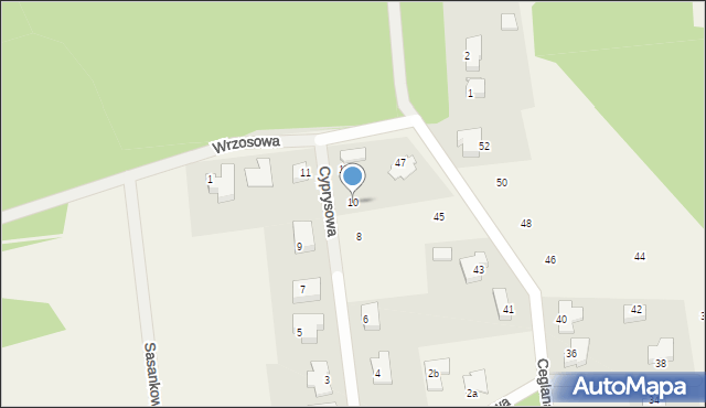 Droszków, Cyprysowa, 10, mapa Droszków