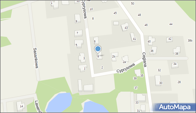 Droszków, Cyprysowa, 4, mapa Droszków