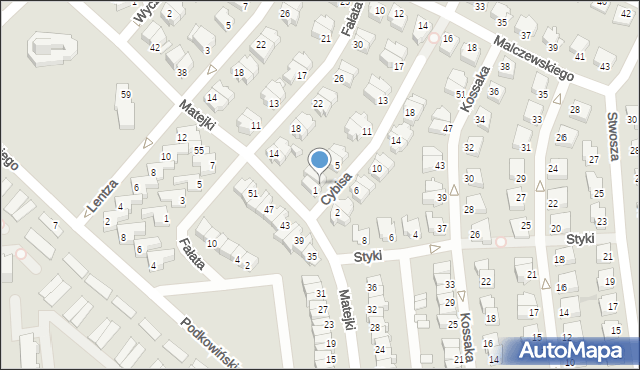 Działdowo, Cybisa Jana, 3, mapa Działdowo