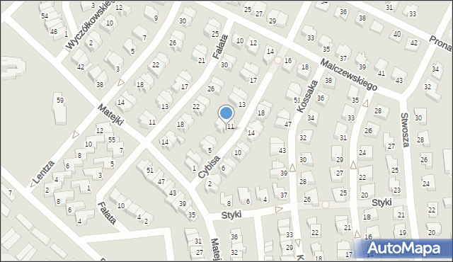 Działdowo, Cybisa Jana, 9, mapa Działdowo