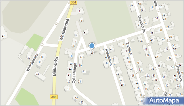 Dzierżoniów, Cybulskiego Zbyszka, 13, mapa Dzierżoniów