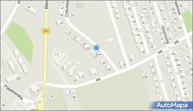 Dzierżoniów, Cybulskiego Zbyszka, 32, mapa Dzierżoniów