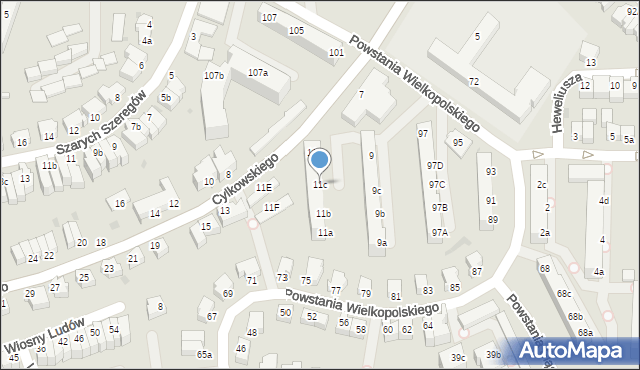 Gdynia, Cylkowskiego Lucjana, 11c, mapa Gdyni