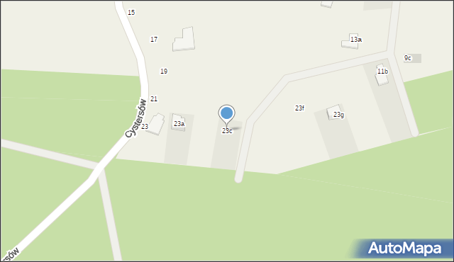 Gniewowo, Cystersów, 23c, mapa Gniewowo