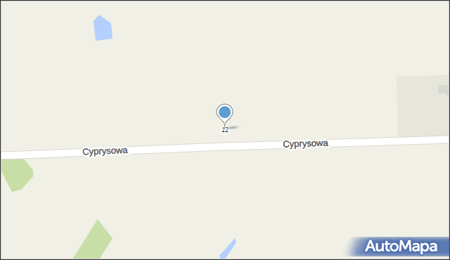 Grodziec, Cyprysowa, 12, mapa Grodziec