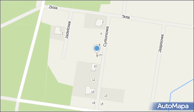 Henrykowo, Cyrkoniowa, 8, mapa Henrykowo