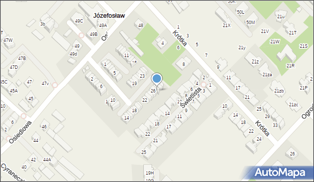 Józefosław, Cynamonowa, 26/2, mapa Józefosław