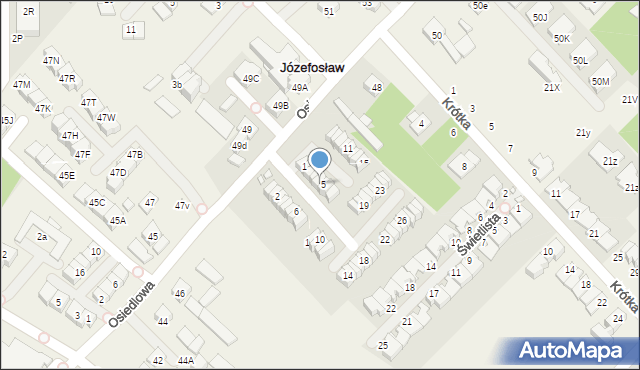 Józefosław, Cynamonowa, 5/1, mapa Józefosław