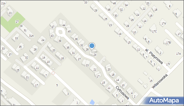 Józefosław, Cytrusowa, 26, mapa Józefosław